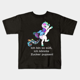 Unicorn I am so sweet I can poop candy T Shirt Kids T-Shirt